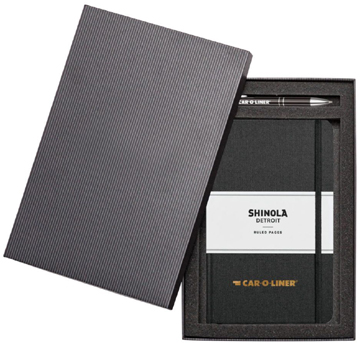 Shinola Hard Cover Journal With Clicker Pen 5.25" W x 8.25"